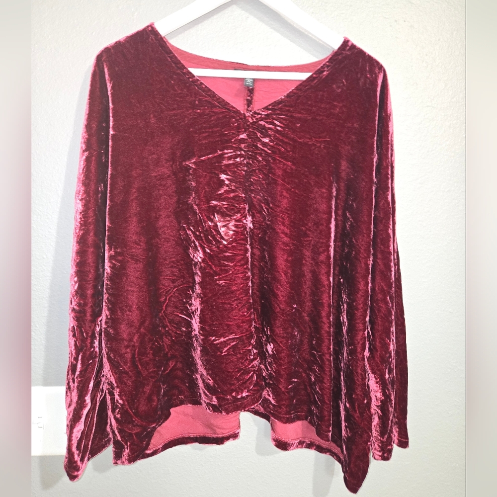 Eileen Fisher Silk Blend Dolman Sleeve Top Size XL - Picture 2 of 16